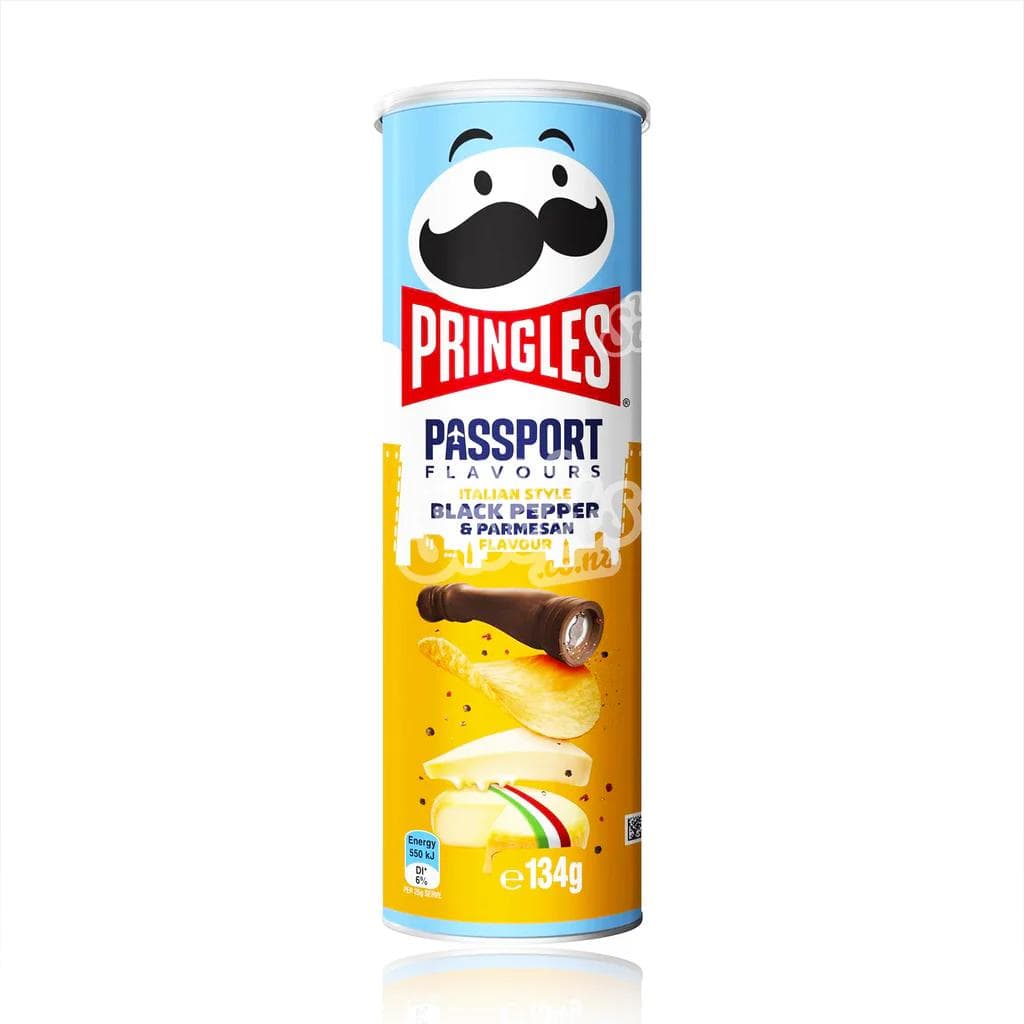 Pringles Range America, Canada & Korea Super Exclusive Crisps - Select Flavour - Black Pepper Parmesan Cheese 110g