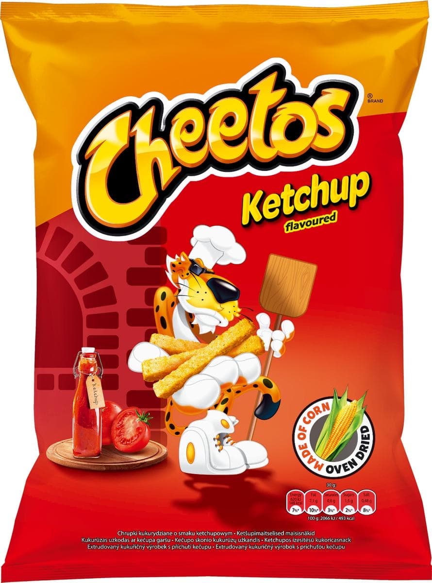 Exclusive European Crisps Selection | SELECT FLAVOUR | Lay’s & Cheetos | 150g - 160g Bags - Cheetos XXL Ketchup 165g