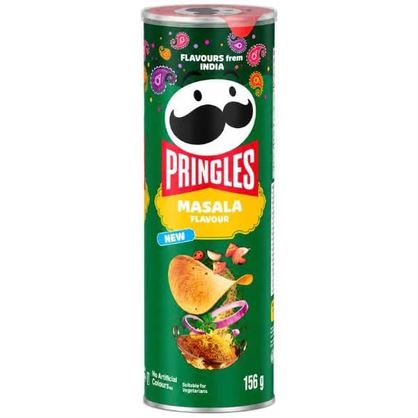 Pringles Range America, Canada & Korea Super Exclusive Crisps - Select Flavour - Masala 156g