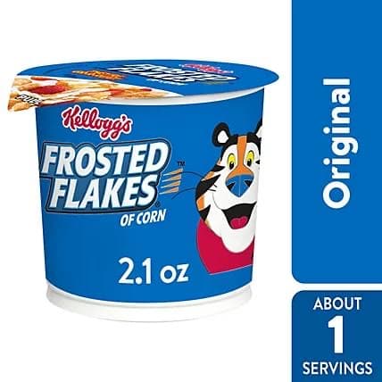 Kellogg's Single Serve 1.5oz Cereal Cups (American) - Frosted Flakes Original 2.1oz
