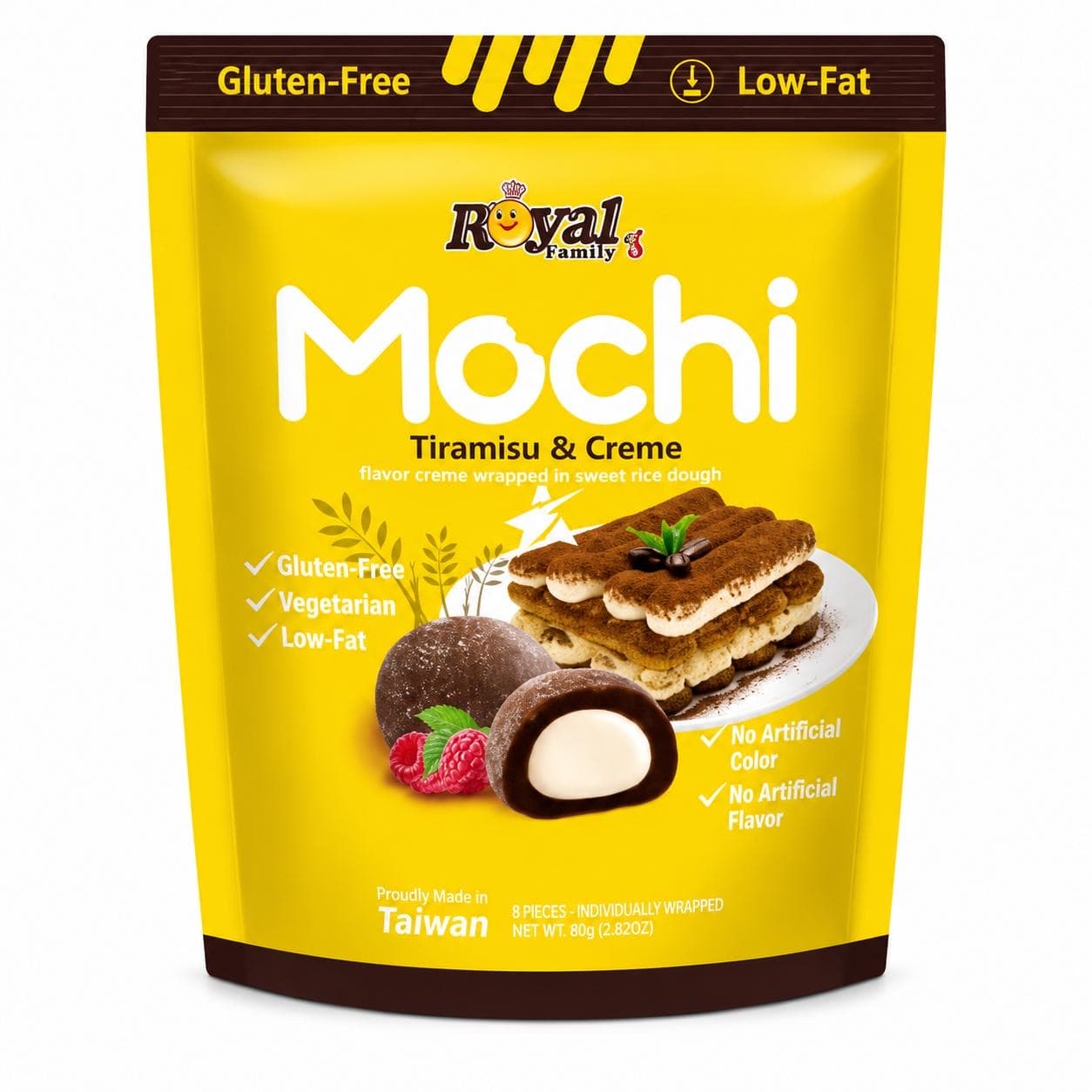 Royal Family Mochi 120g Selection (Taiwan) | Select Flavour | Snack Dessert - Tiramisu & Creme