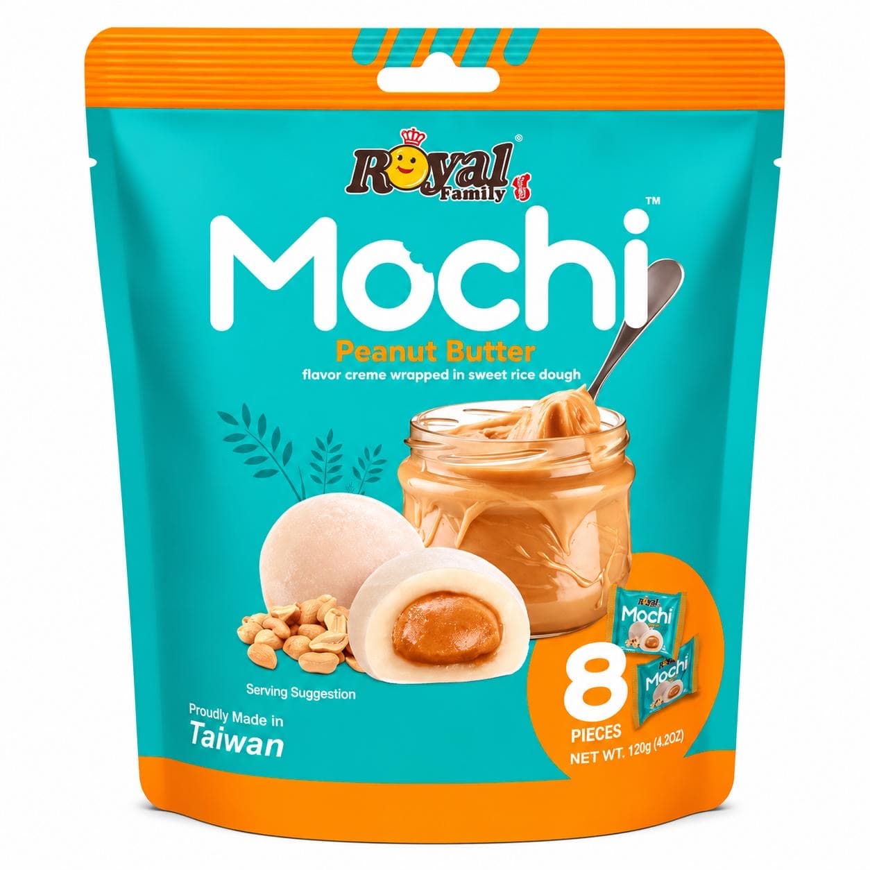 Royal Family Mochi 120g Selection (Taiwan) | Select Flavour | Snack Dessert - Peanut Butter