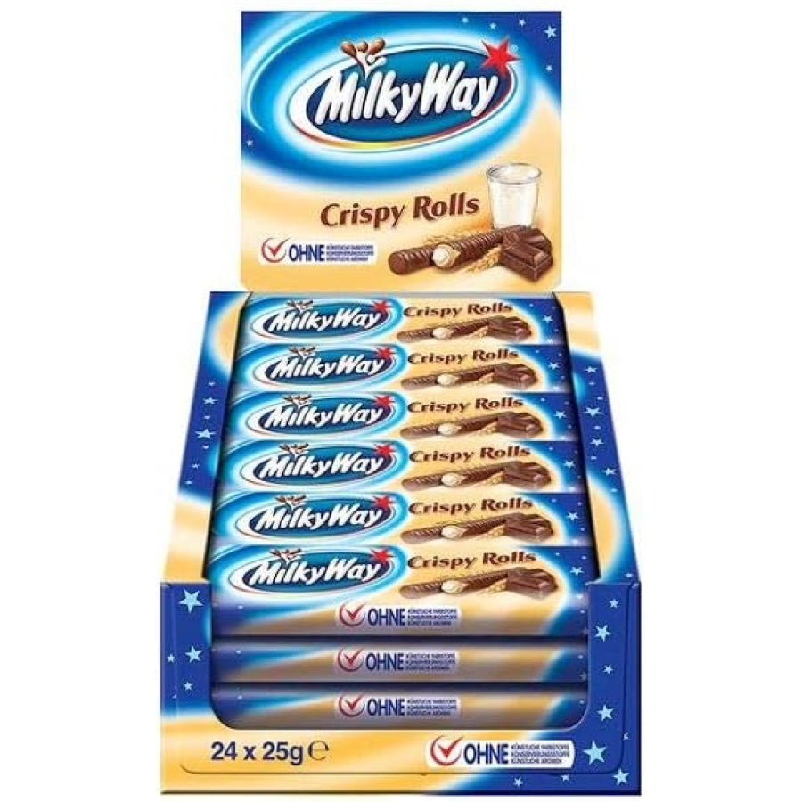 Milky Way Crispy Rolls Box of 24 x 22.5g Full Box ✅Long Dated Stock