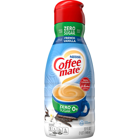 Nestle Coffee Mate French Vanilla Zero Sugar 946ml Liquid Creamer (America)