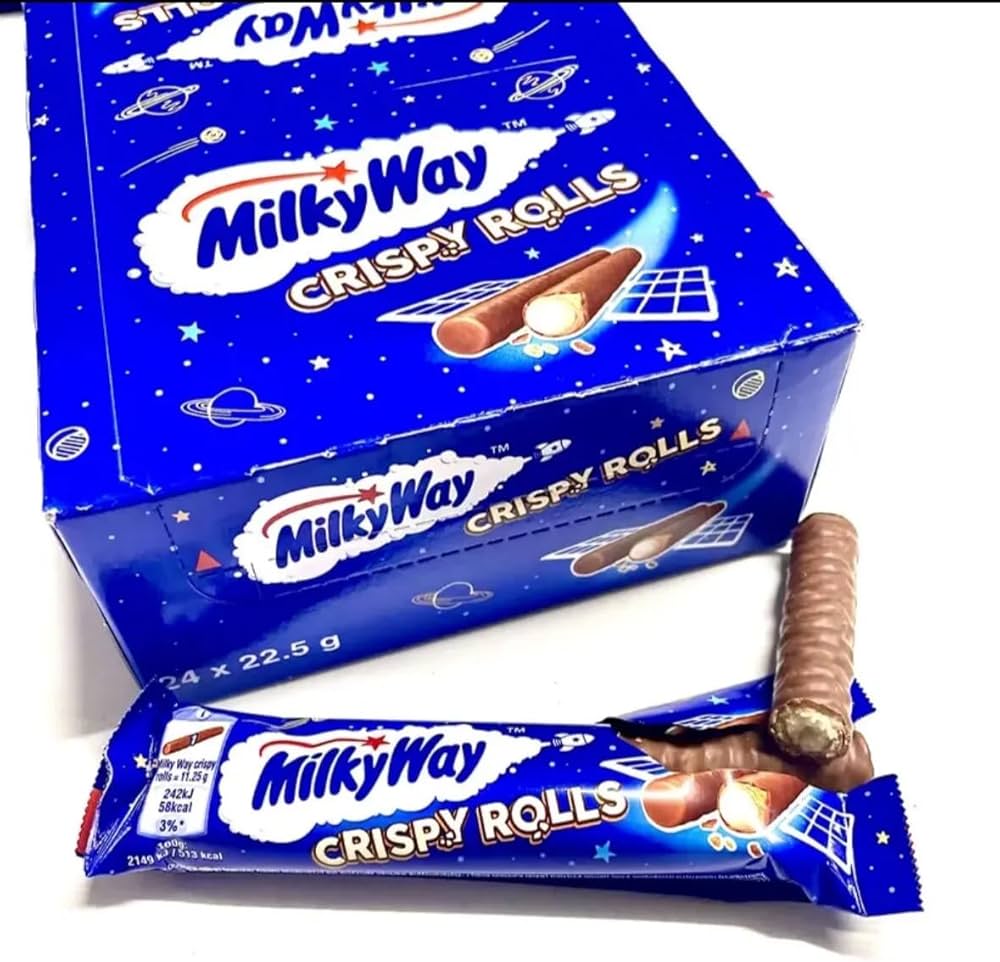 Milky Way Crispy Rolls Box of 24 x 22.5g Full Box ✅Long Dated Stock