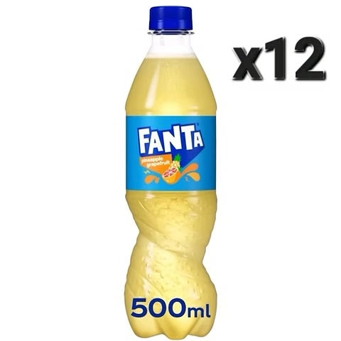 Fanta Pineapple Grapefruit 12 x 500ml [BBE 31/03/2025]