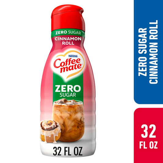 Nestle Coffee Mate Cinnamon Roll Zero Sugar 946ml Liquid Creamer (America)