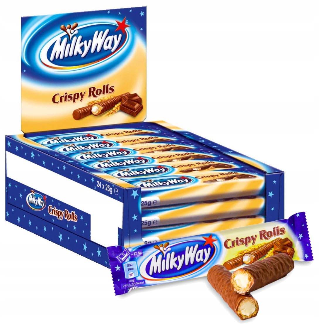 Milky Way Crispy Rolls Box of 24 x 22.5g Full Box ✅Long Dated Stock