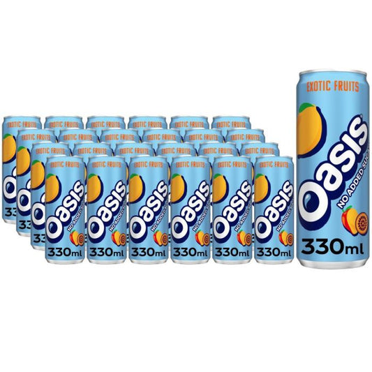Oasis Exotic Fruits 24 x 330ml [BBE 03/2024]